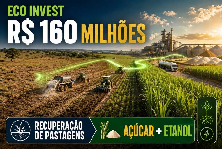 Eco Invest destina R$ 160 milhões à recuperação de pastagens degradadas para produção de açúcar e etanol