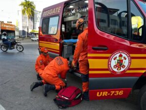 Bombeiros socorrem três motociclistas após acidentes em Mato Grosso