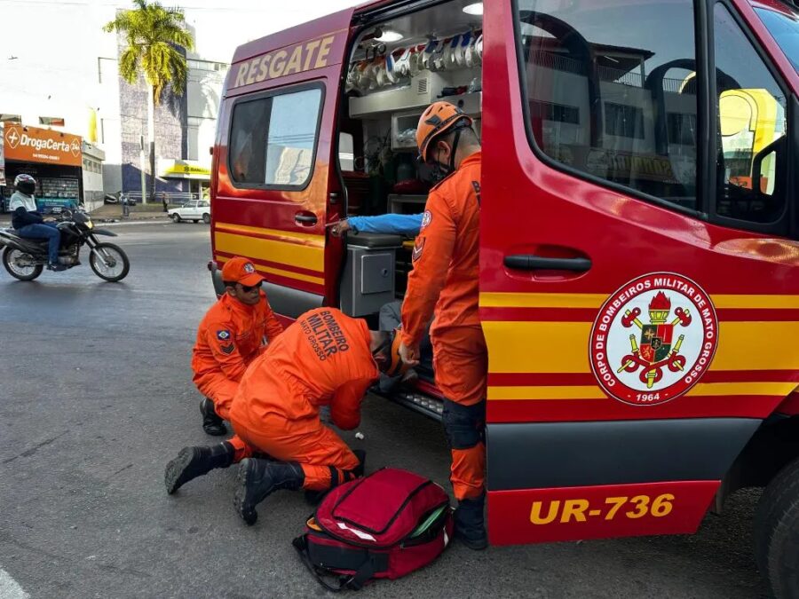 Bombeiros socorrem três motociclistas após acidentes em Mato Grosso