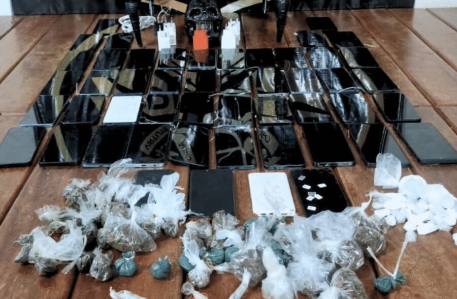 Polícia Penal apreende 47 celulares após interceptação de drone em presídio de Mato Grosso